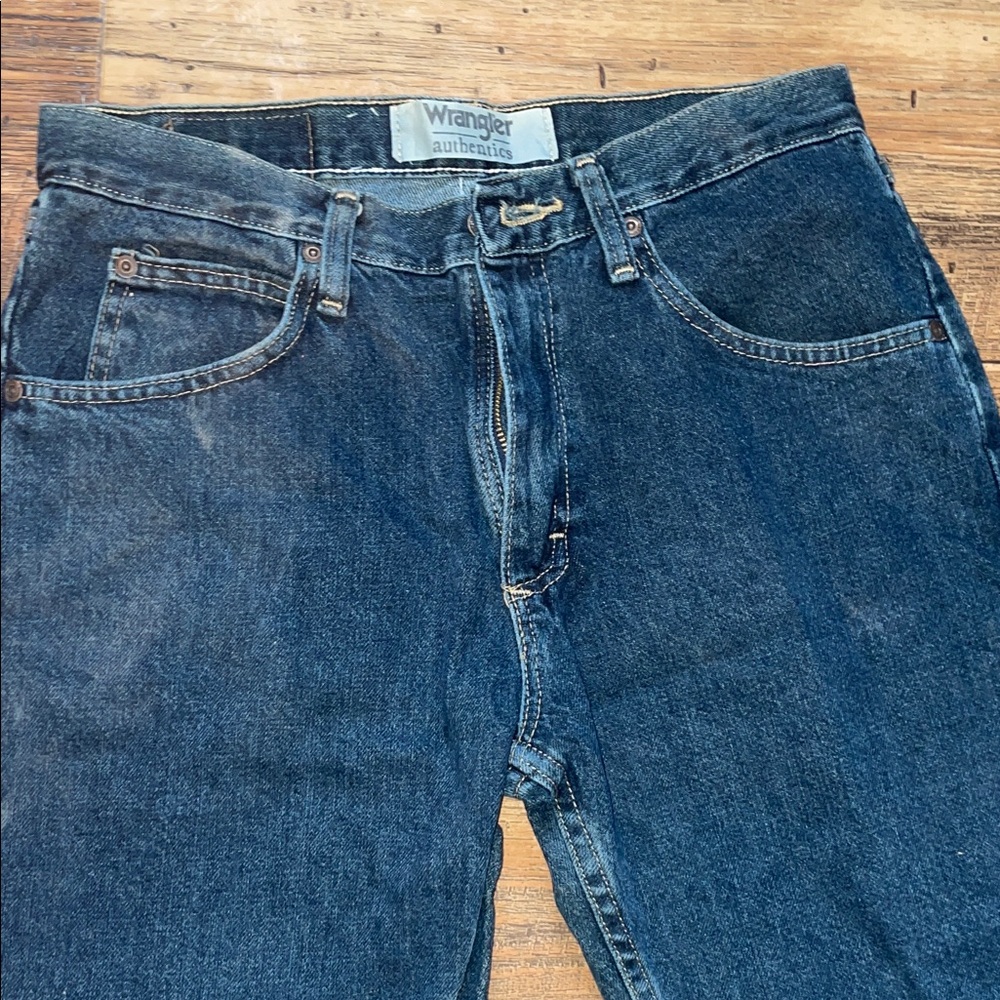 Wrangler Men's Dark Blue Relaxed Jeans